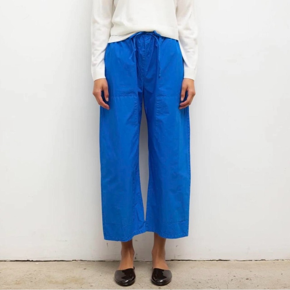 Bright Blue Wide-Leg Pants